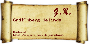Grünberg Melinda névjegykártya